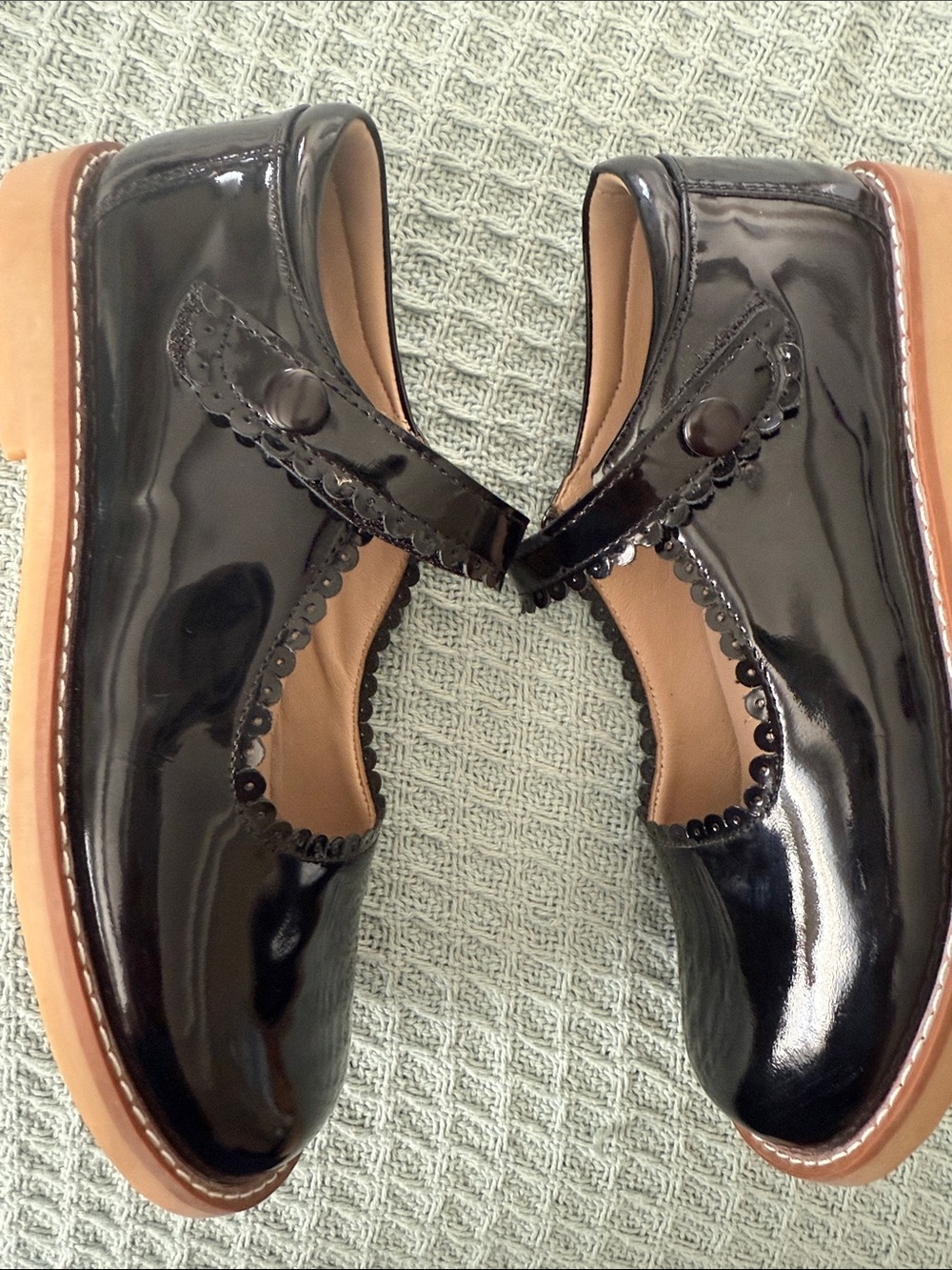 Elephantito Patent Leather Girls Black Mary Jane Shoes kids size 2 - Picture 4 of 8